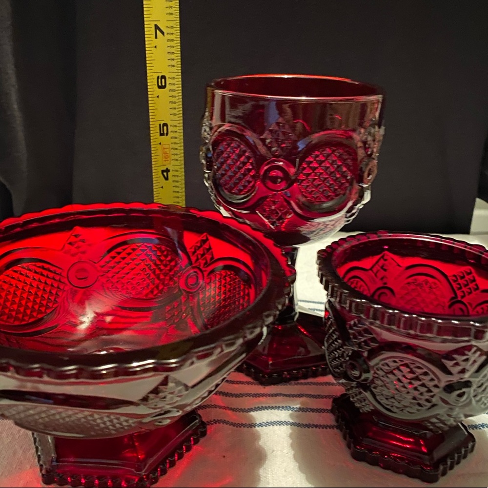 Ruby Red Avon glassware